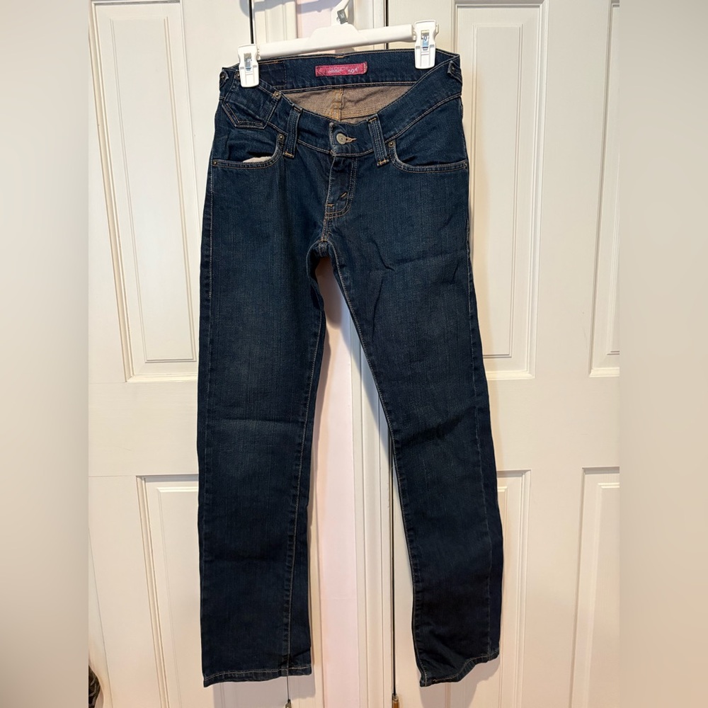 Levi's Blue Low Waisted Jeans Slouch Straight 504